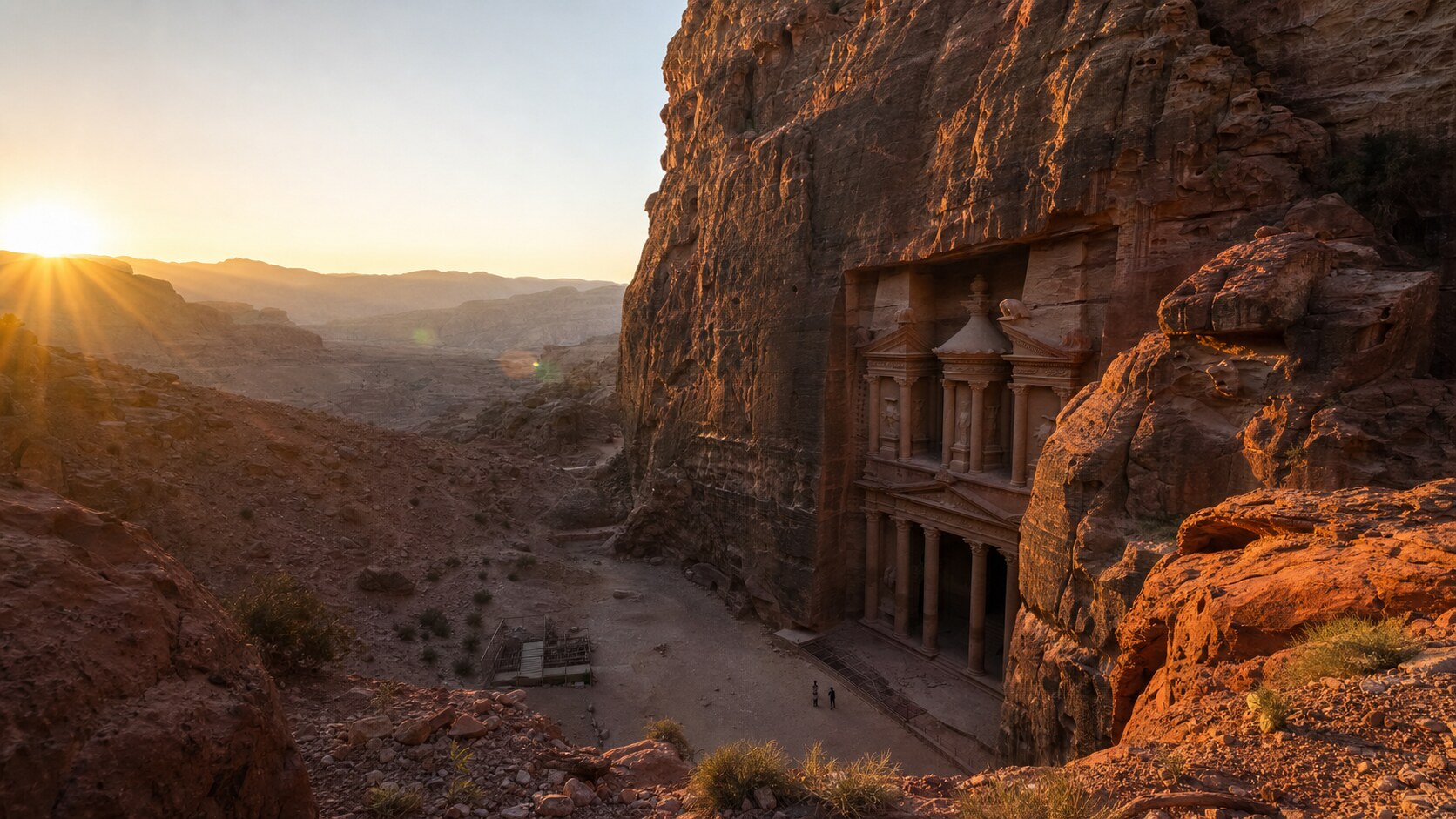Jordan photography tour at golden hour — wide landscape view from the main scenic vantage point used by photographer-led tours