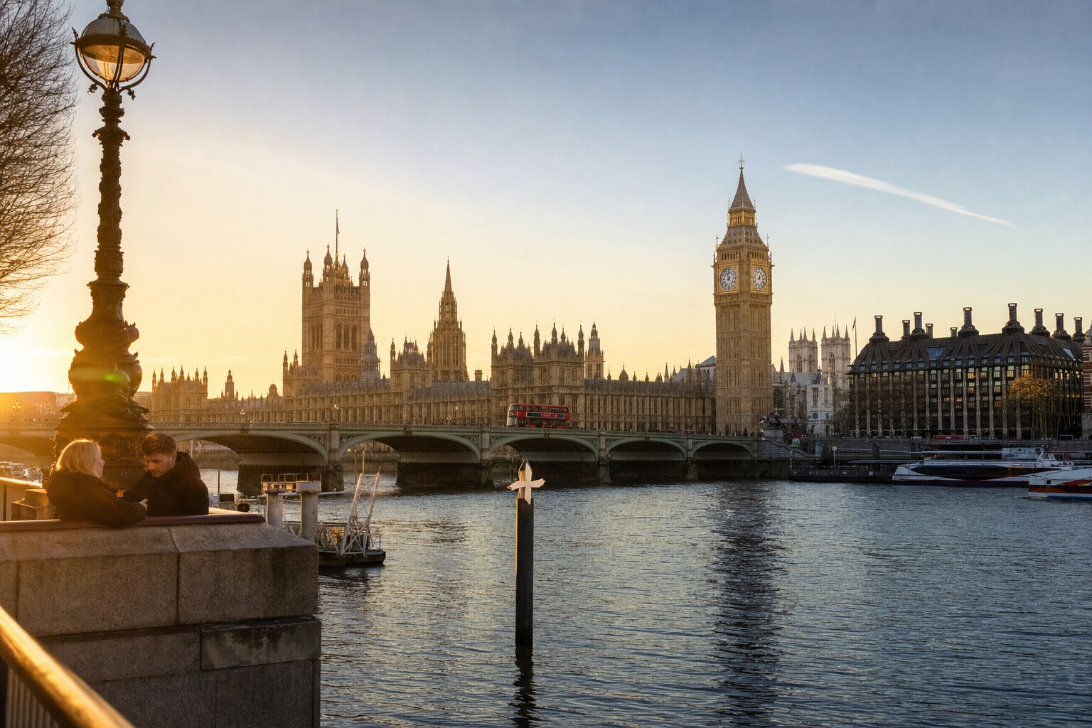 London photography tour at golden hour — wide landscape view from the main scenic vantage point used by photographer-led tours