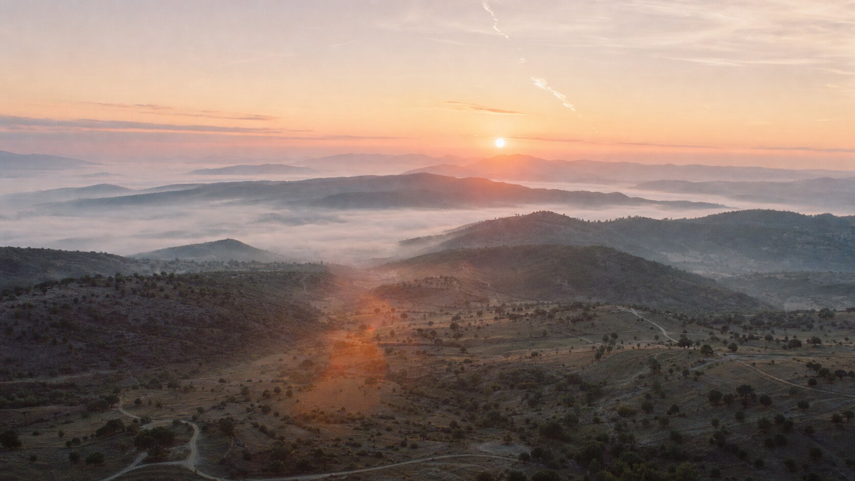 Sunrise aerial-style view of Turkey, the signature opening shot most photography tours begin with