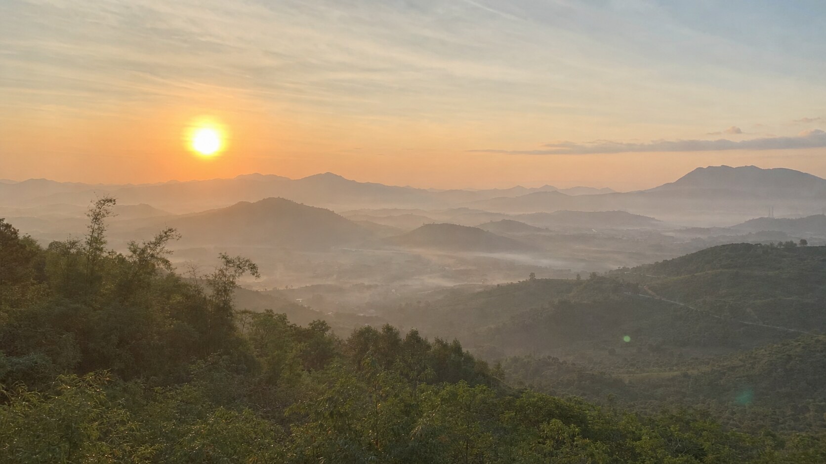 Sunrise aerial-style view of Vietnam, the signature opening shot most photography tours begin with