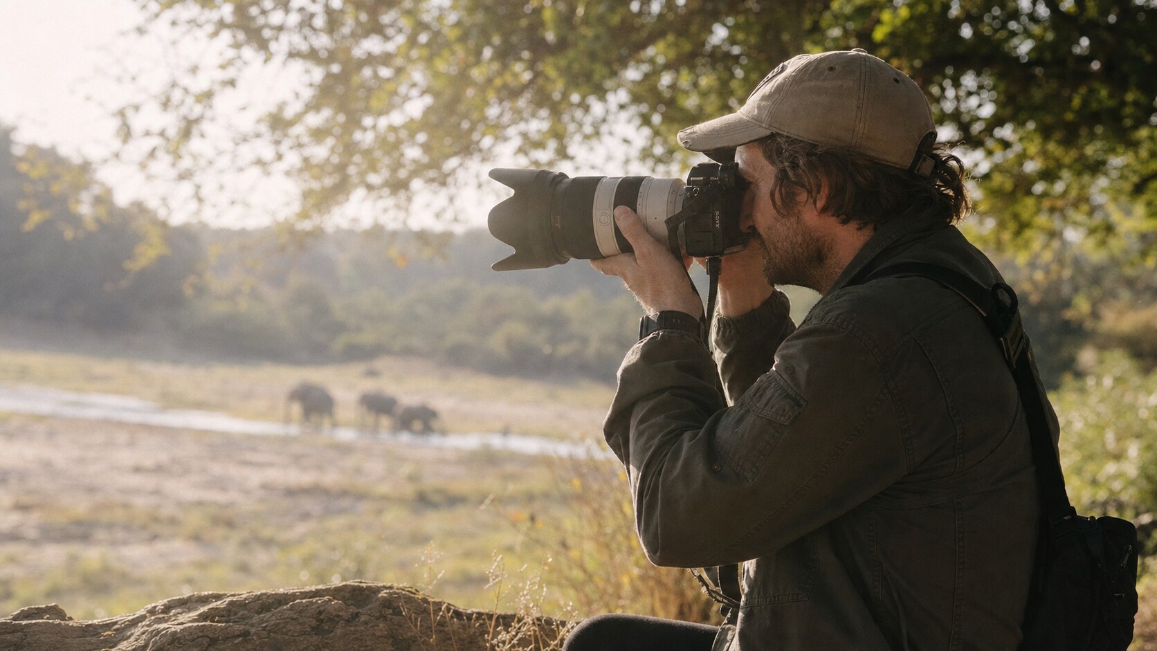 Lifestyle photograph of a photographer working with subject related to Best Wildlife Photography Tours