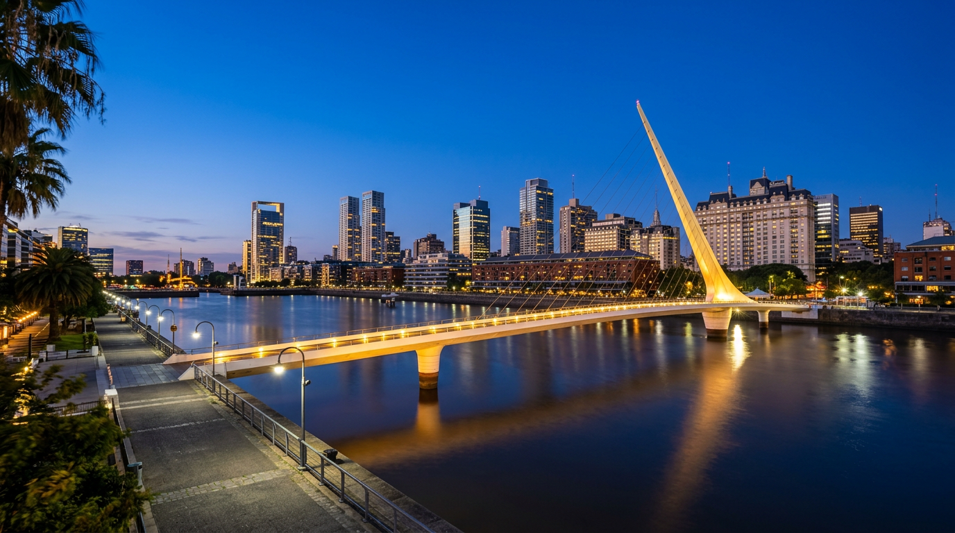 Puerto Madero & Puente de la Mujer Buenos Aires photography sample