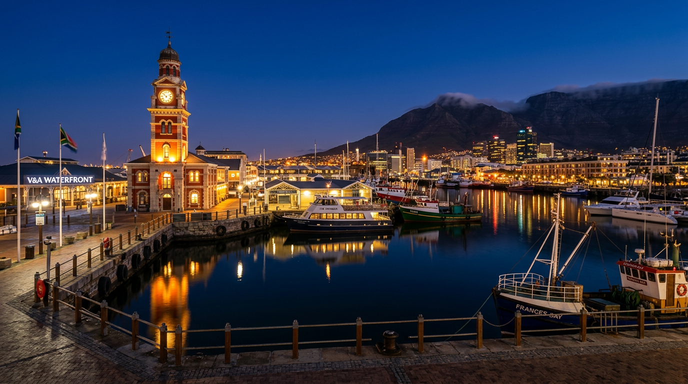 V&A Waterfront — Harbor & Clock Tower Cape Town photography sample