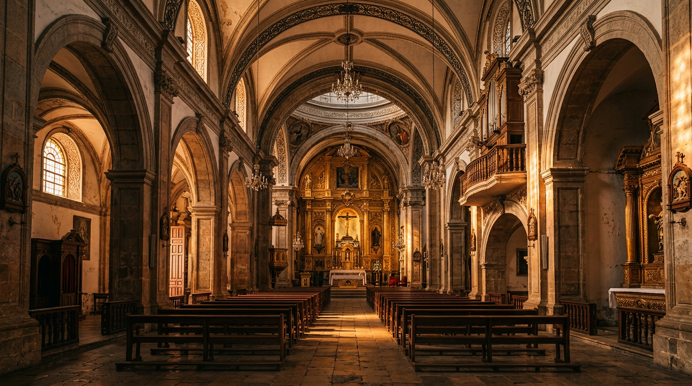 Iglesia de San Pedro Claver — Sanctuary & Baroque Nave Cartagena photography sample