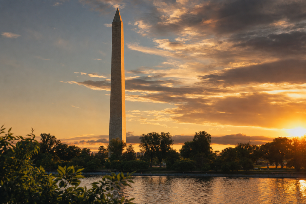 Detail-rich photograph related to How to Photograph Washington Monument, late golden hour light, photorealistic, no text