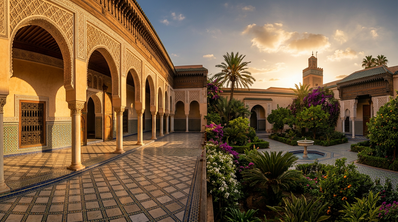 Bahia Palace — Grand Courtyard and Harem Garden Marrakech photography sample