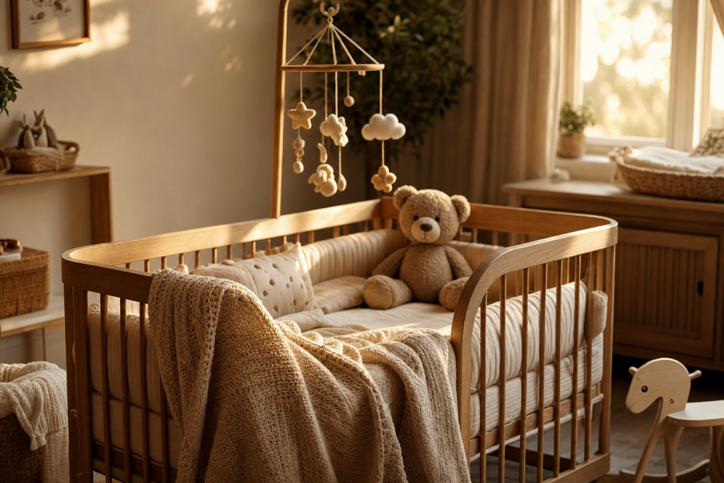 Detail-rich photograph related to Best Camera Settings for Newborn Photography, late golden hour light, photorealistic, no