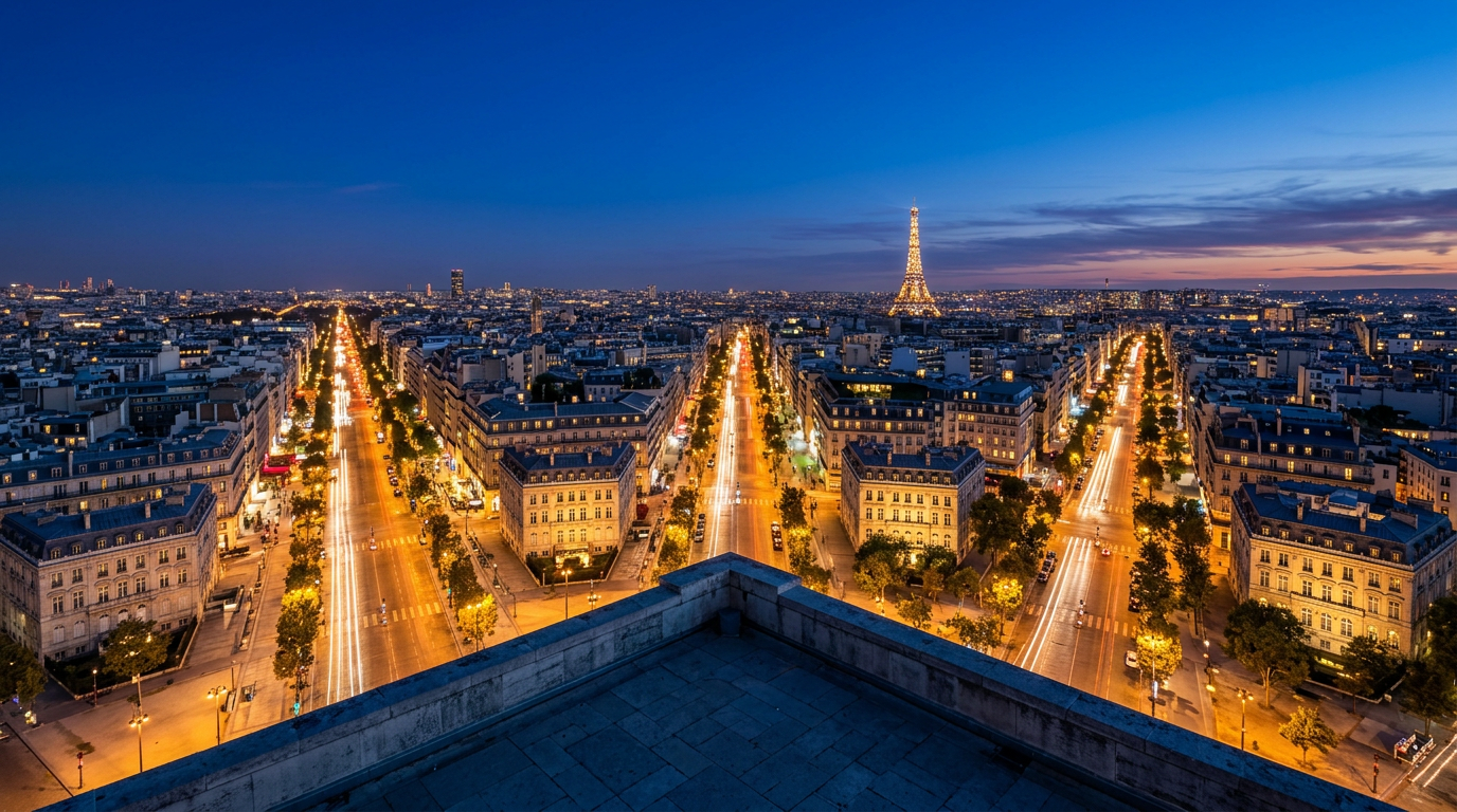 Arc de Triomphe — Rooftop Observatory Paris photography sample