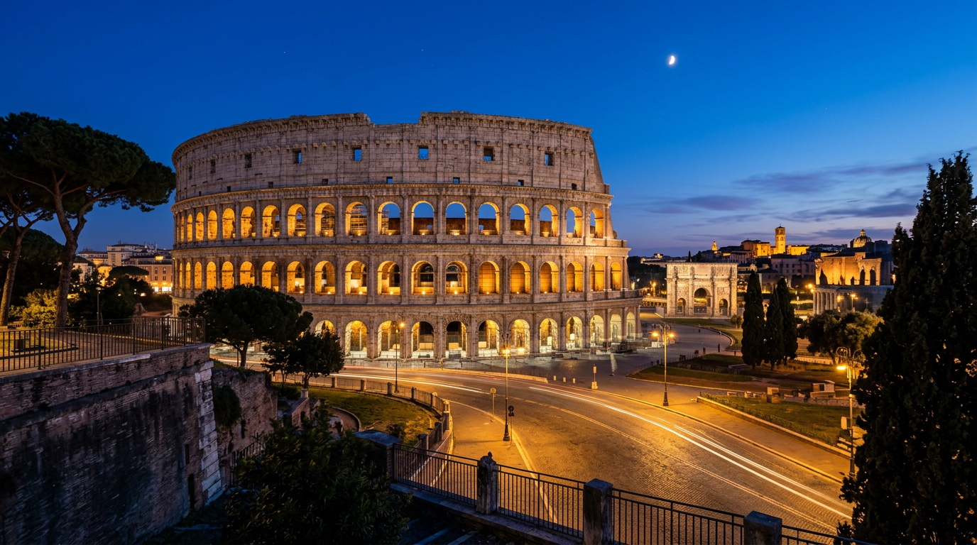 Colosseum — Via Nicola Salvi & Oppian Hill — from the Rome Photographer's Guide