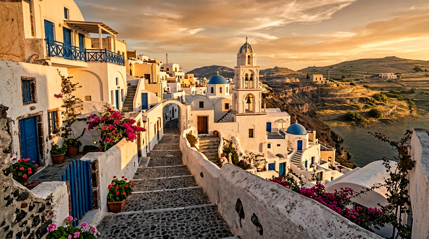 Megalochori Village Santorini photography sample