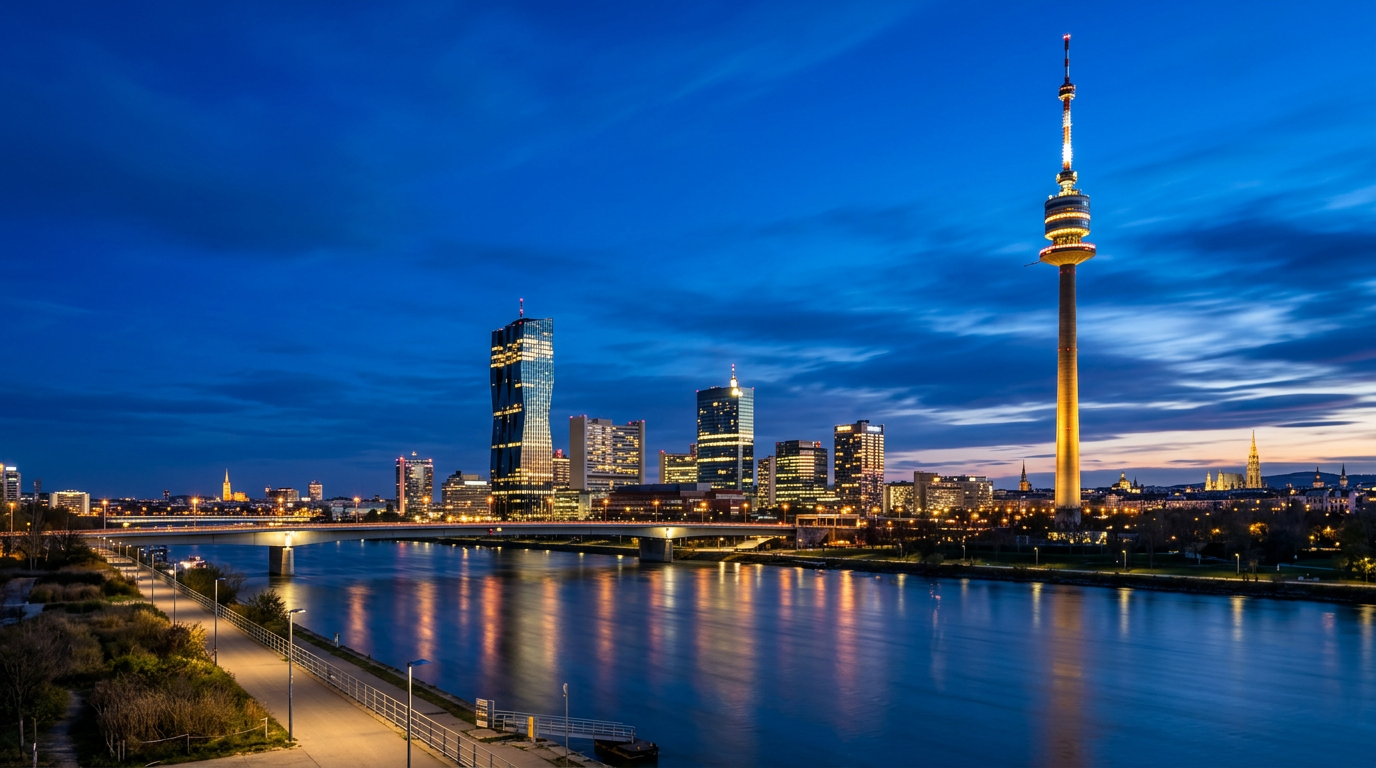 Donauturm + Donau City Vienna photography sample