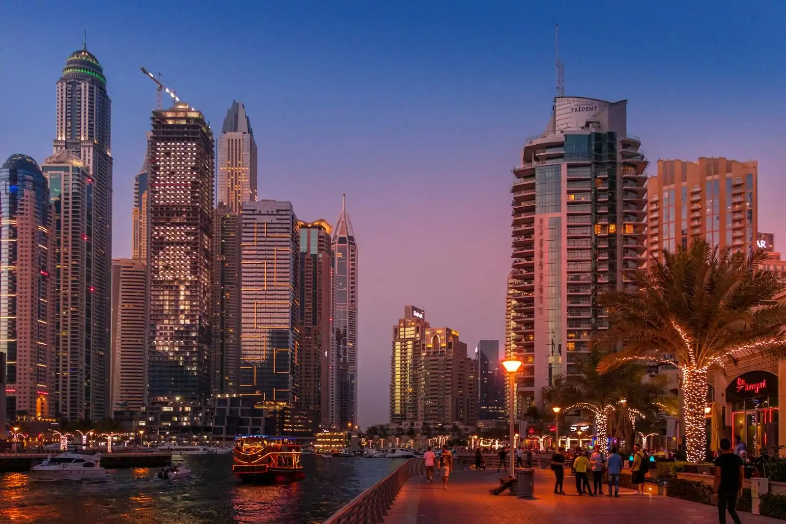 Landscape view of Burj Khalifa skyline in Dubai UAE demonstrating a travel photography composition.
