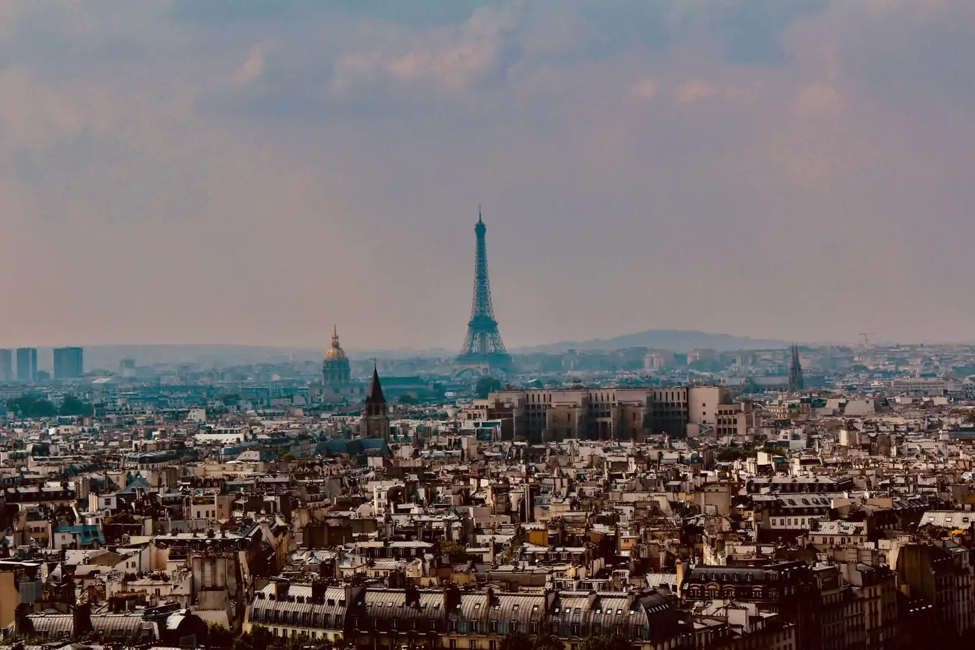 Eiffel Tower in Paris at night demonstrating a travel photography composition