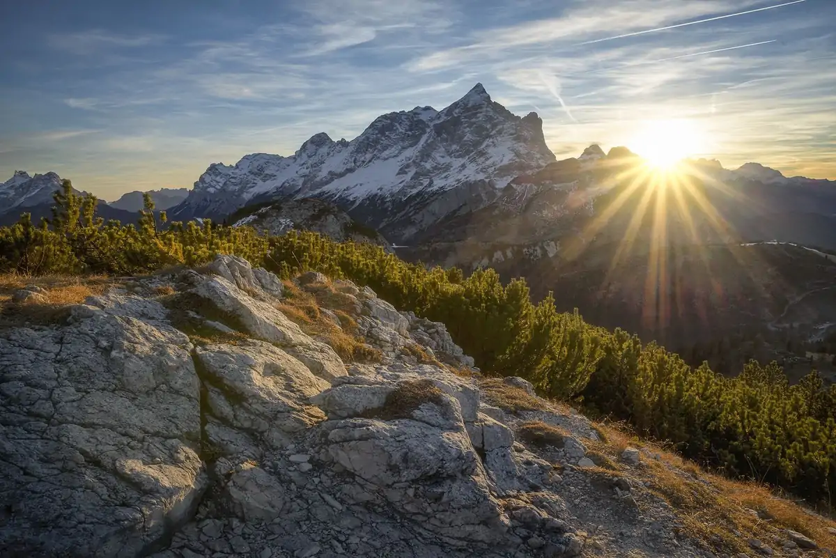 Snow-capped mountain peak demonstrating a travel photography composition