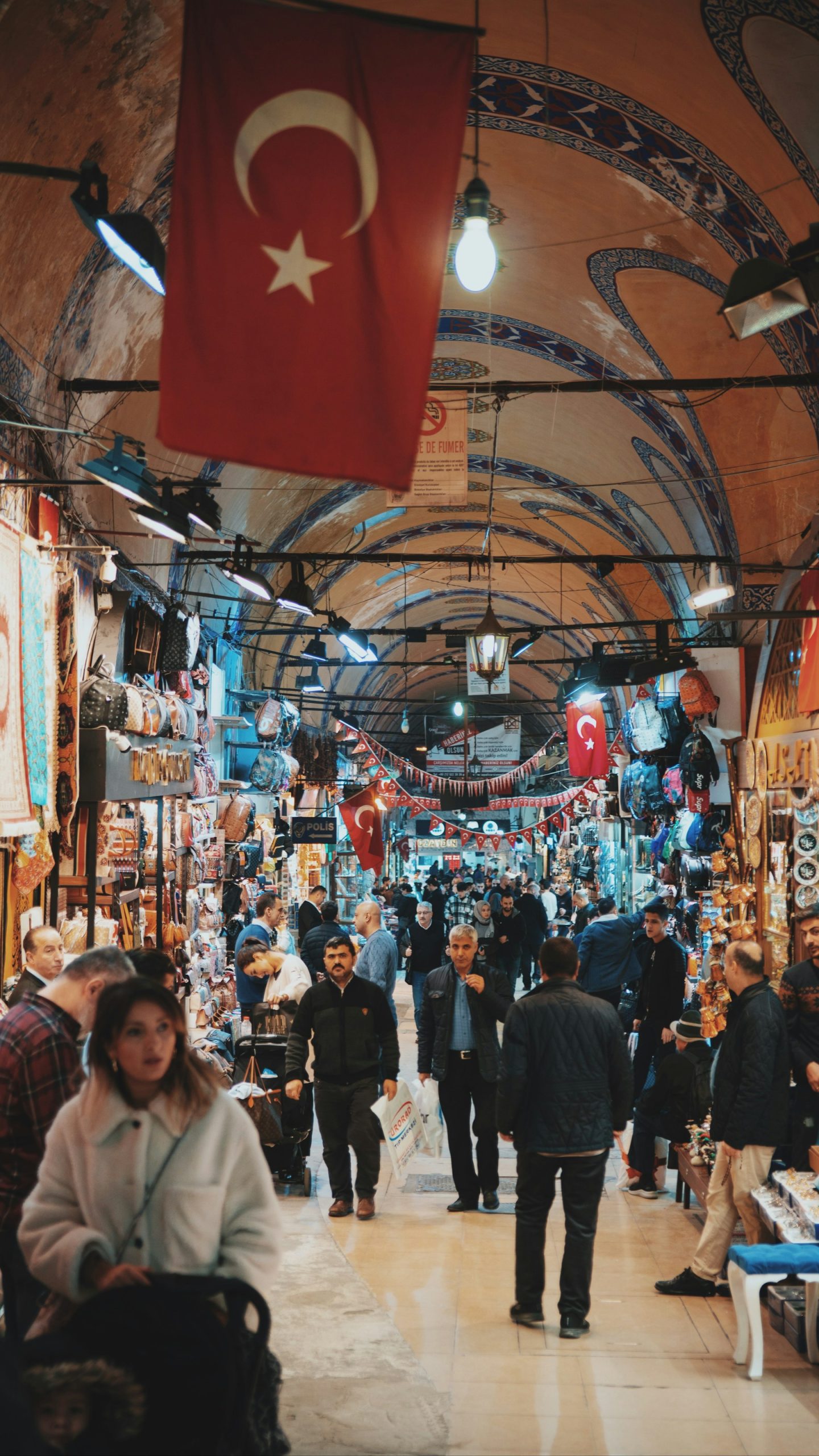 Grand Bazaar arched market passage in Istanbul