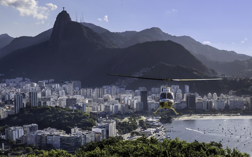 Botafogo Bay with Corcovado and Christ the Redeemer behind