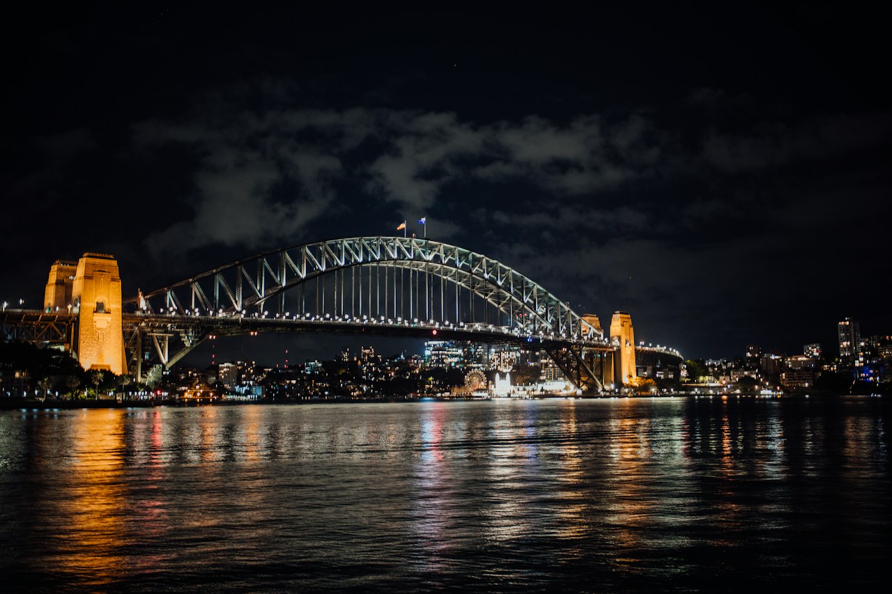 Sydney Harbour Bridge at night