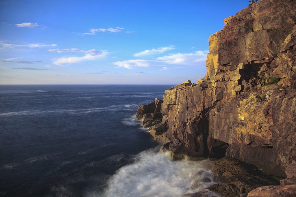 Otter Cliff and the surf below the Ocean Path