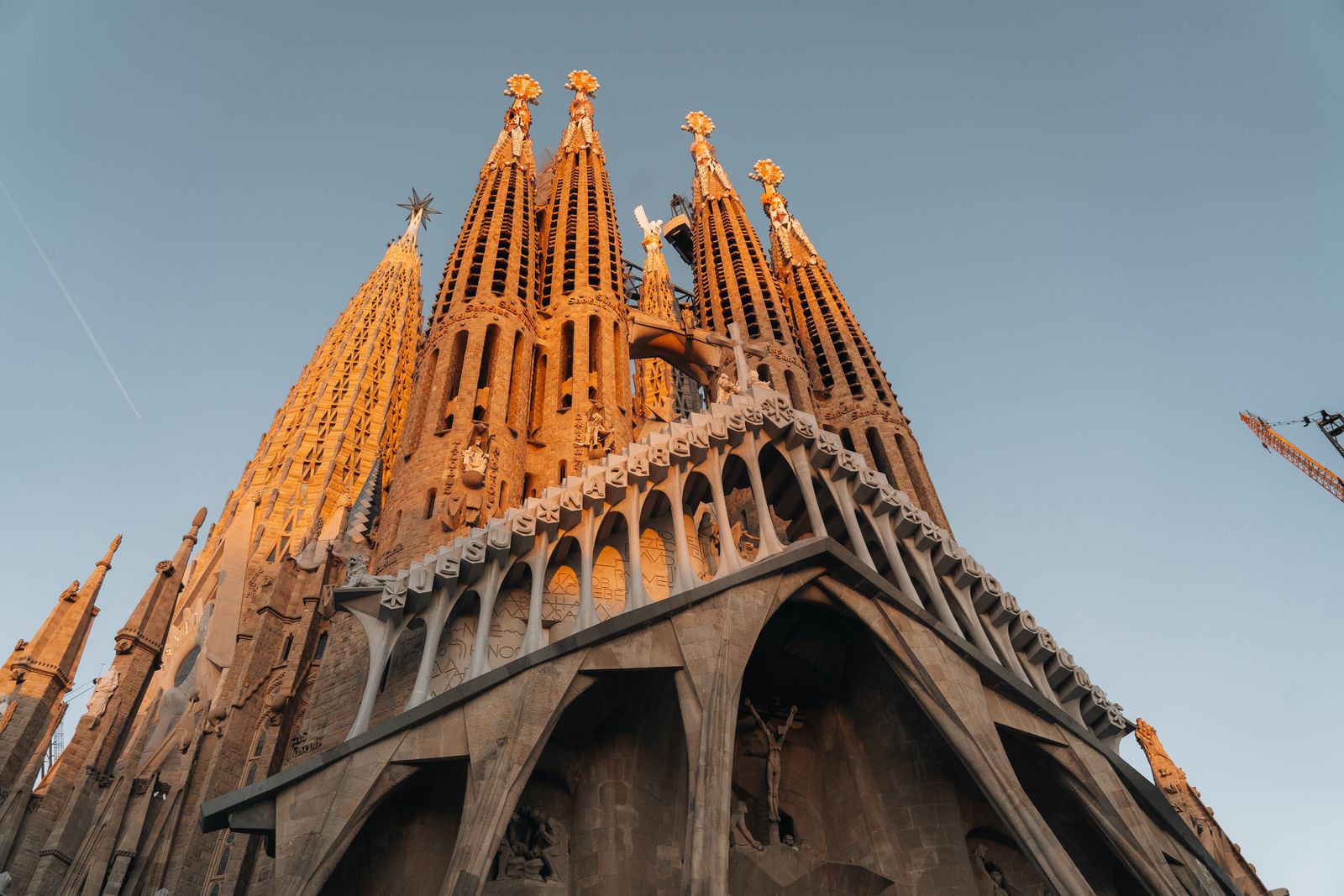 Sagrada Família in warm sunset light, Barcelona
