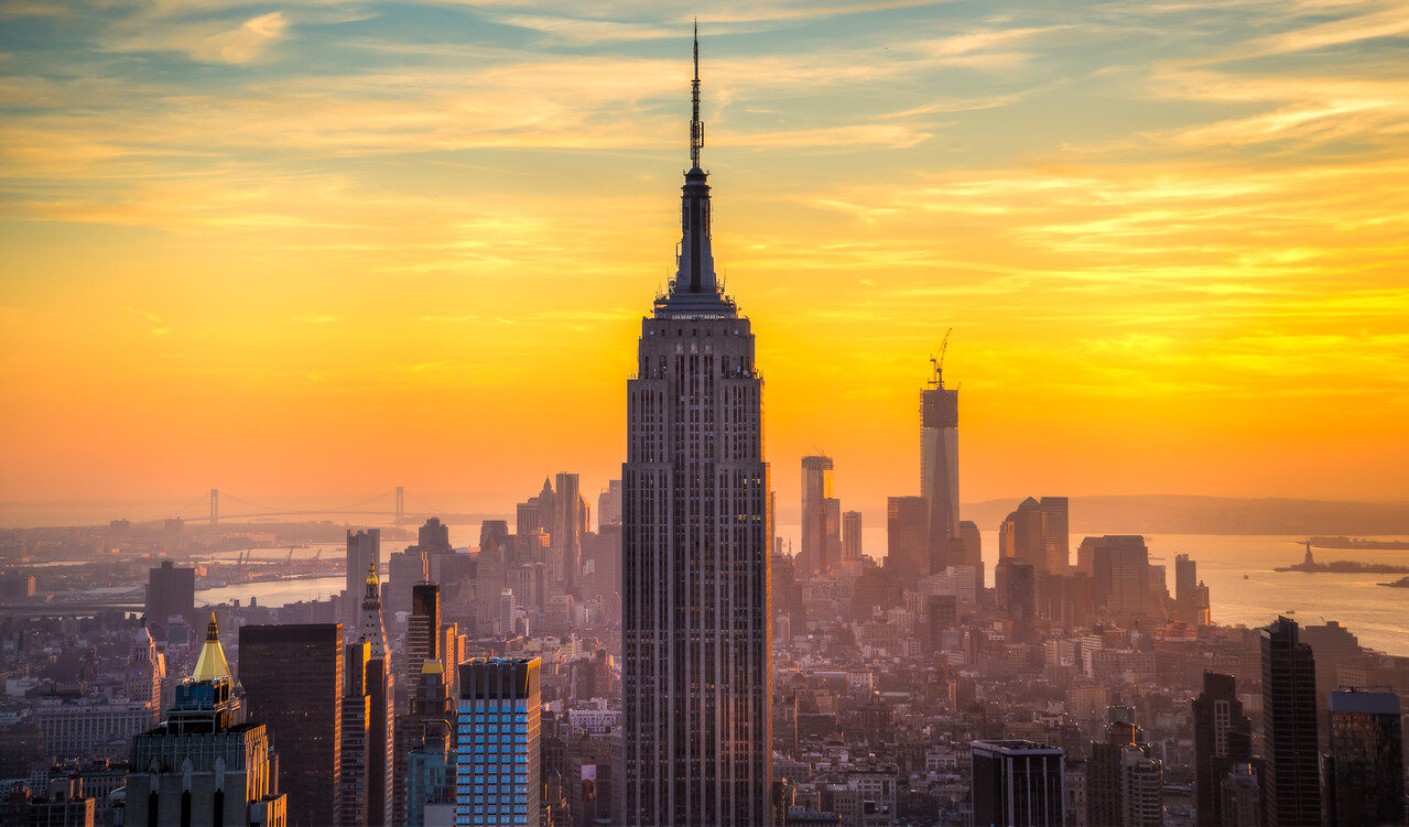 Editing a sunrise in New York City