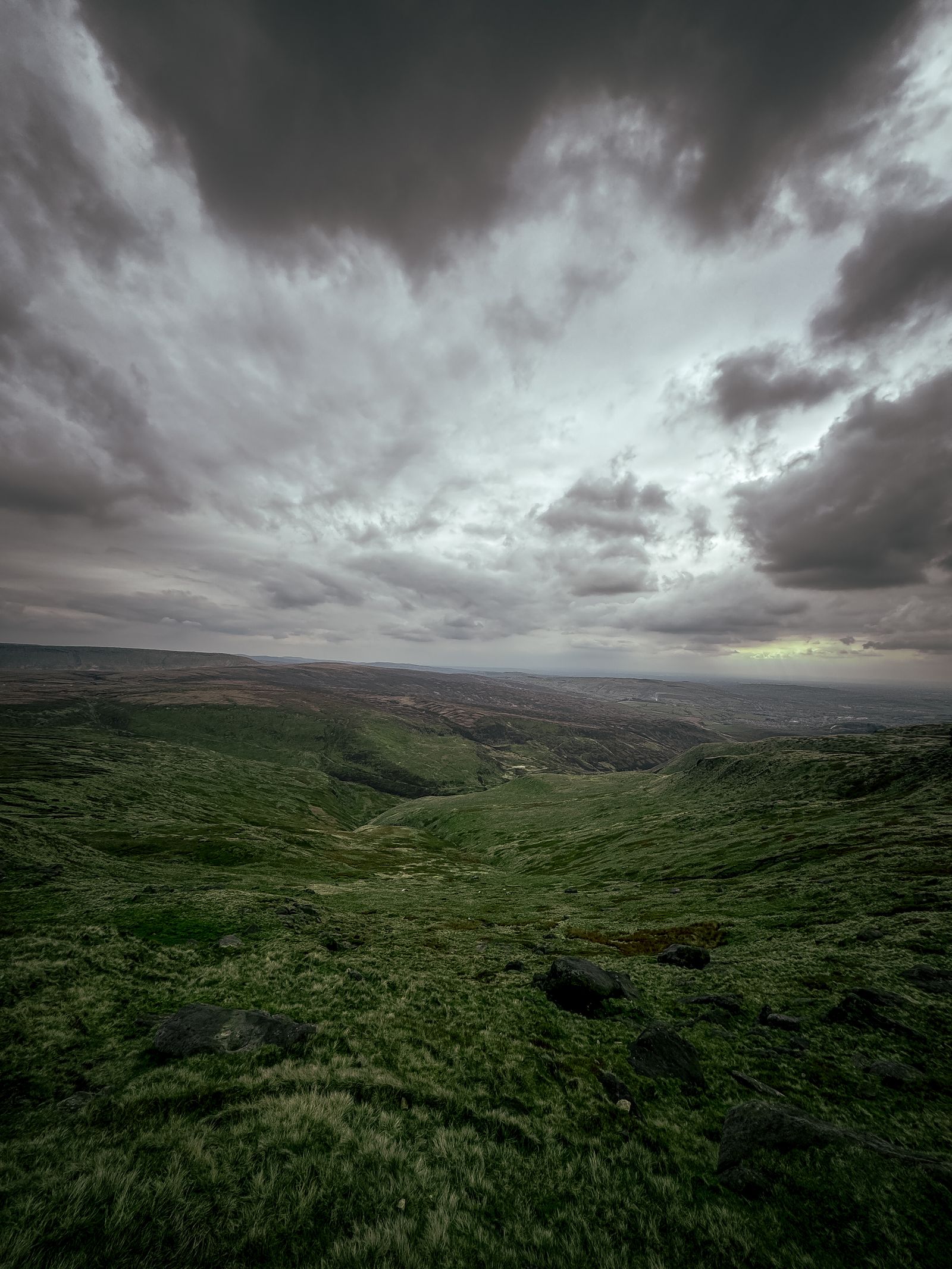 Dramatic cloudy English landscape