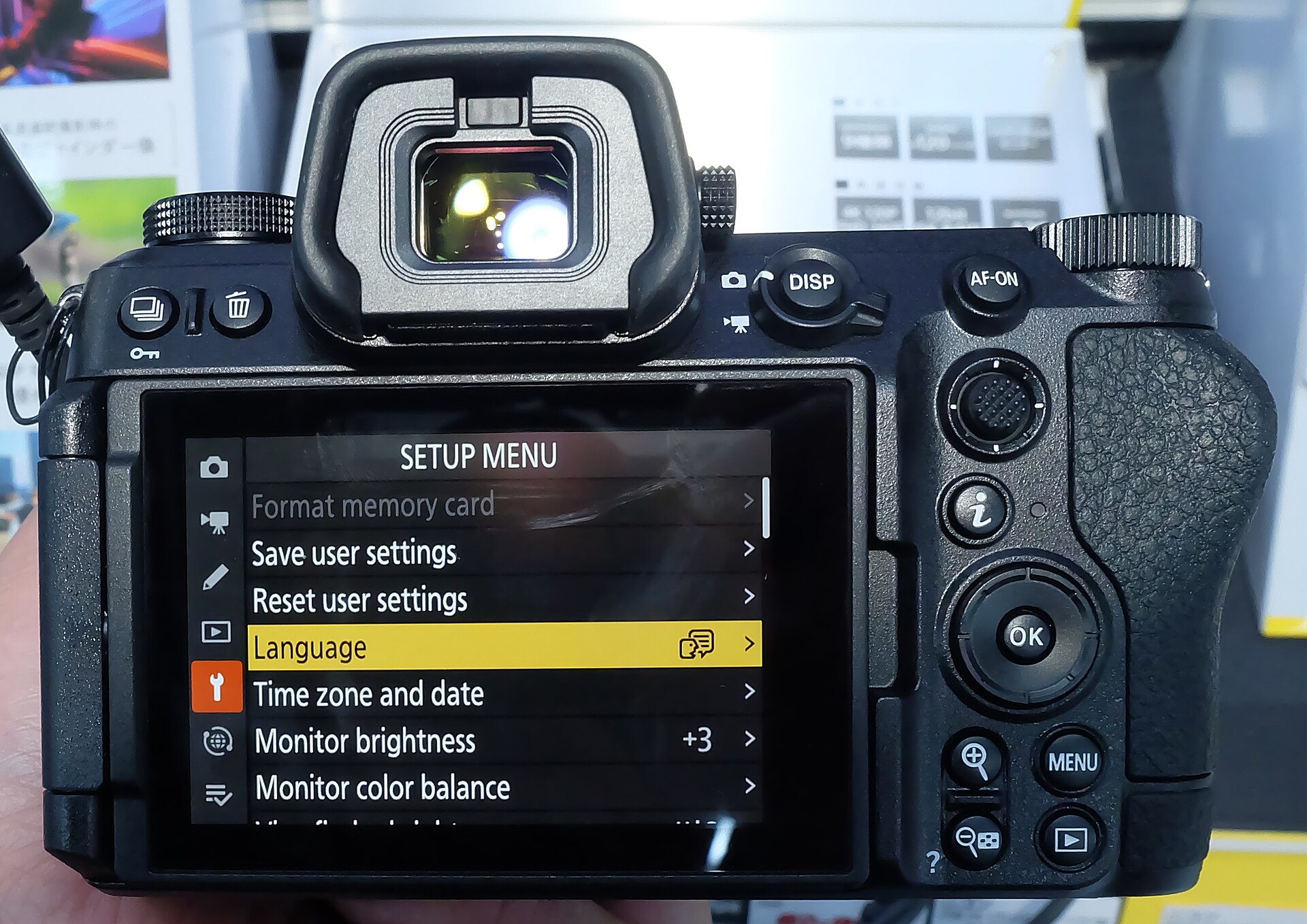 Nikon Z6 III rear view showing the viewfinder, monitor and controls
