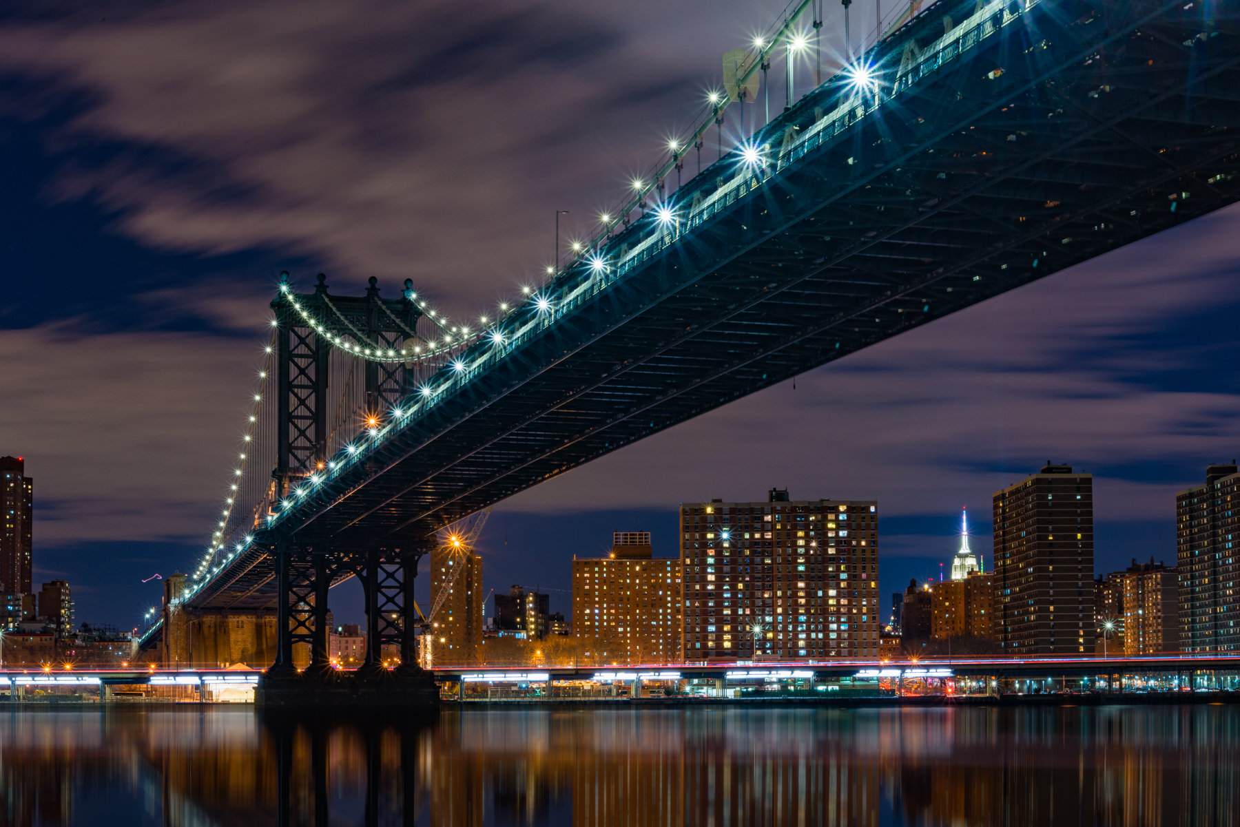 Manhattan Bridge from Main Street Park