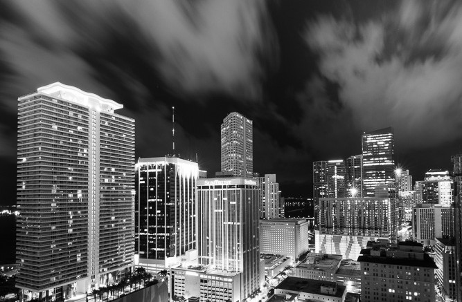 Miami Cityscape B&W original sample