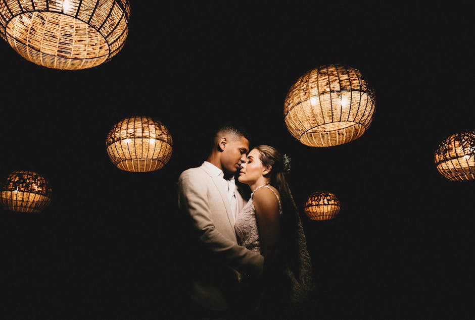 A candid emotional moment between a bride and groom during their wedding ceremony
