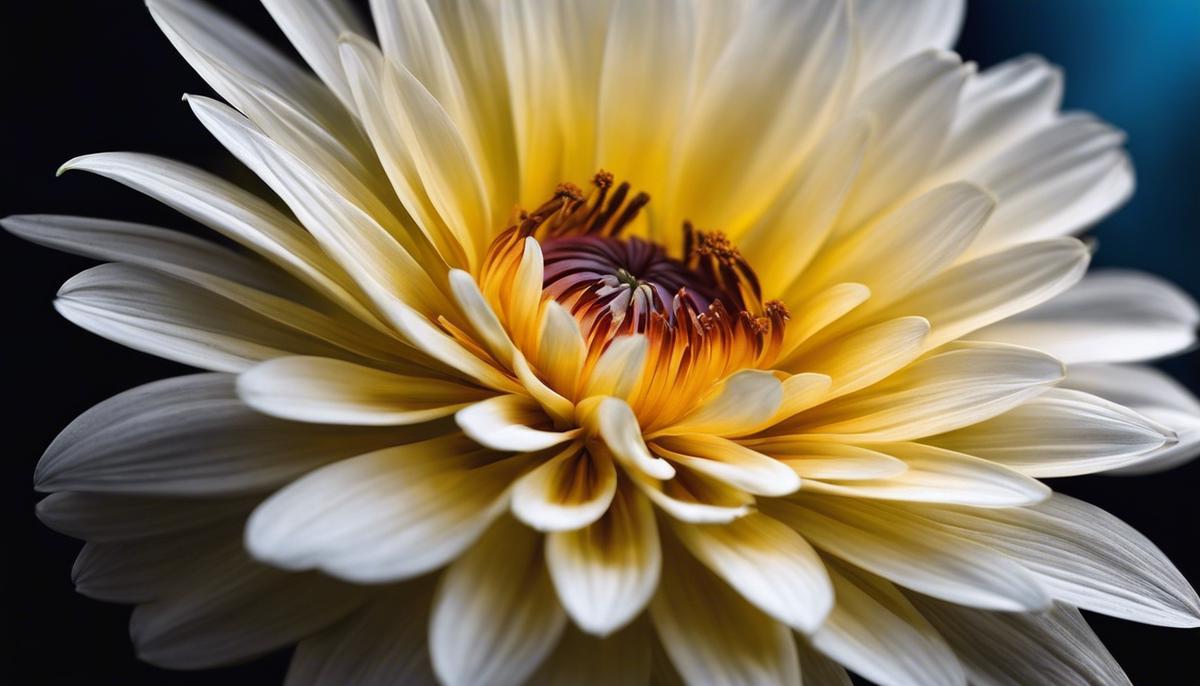 A close-up image of a flower, showcasing the intricate details.